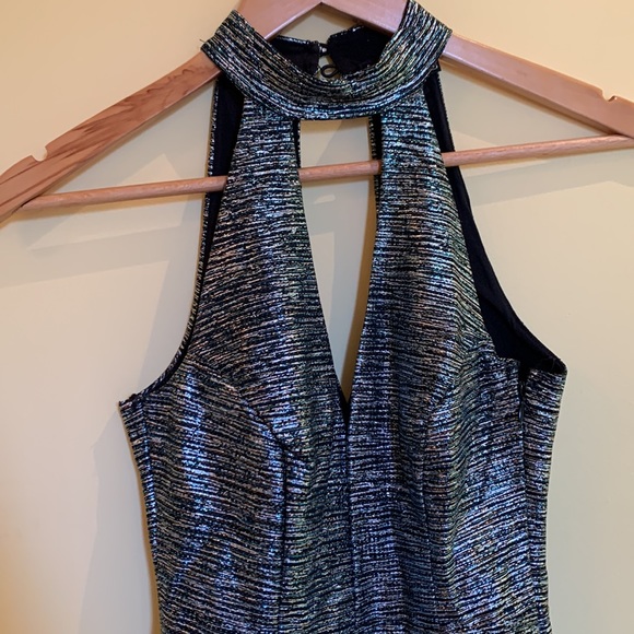 Lipsy London Metallic Skater Dress - Picture 2 of 4